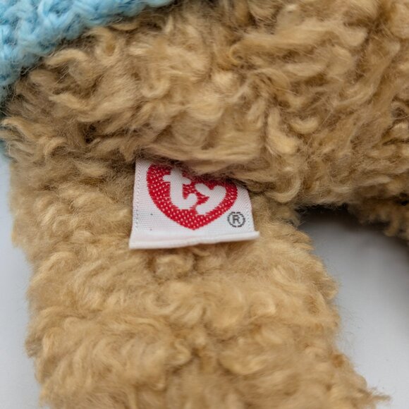 Ty Baby Curly 1992 Plush Fall Leaves Sweater 11" Vintage Stuffed Animal Bear - Picture 5 of 14